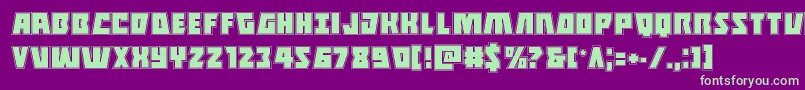 Halfshellheroacad Font – Green Fonts on Purple Background