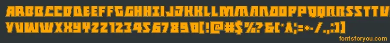 Halfshellheroacad Font – Orange Fonts on Black Background