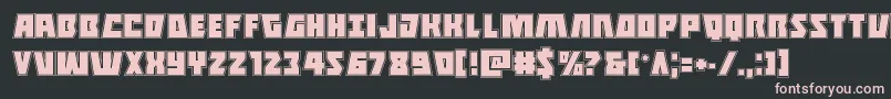 Halfshellheroacad Font – Pink Fonts on Black Background