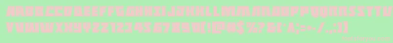 Halfshellheroacad Font – Pink Fonts on Green Background