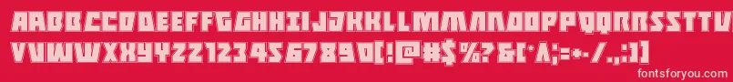 Halfshellheroacad Font – Pink Fonts on Red Background