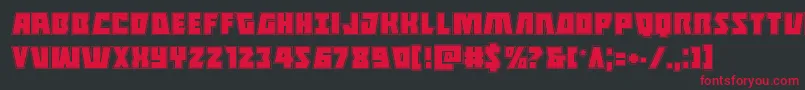 Halfshellheroacad Font – Red Fonts on Black Background