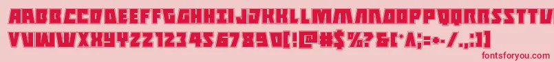 Halfshellheroacad Font – Red Fonts on Pink Background