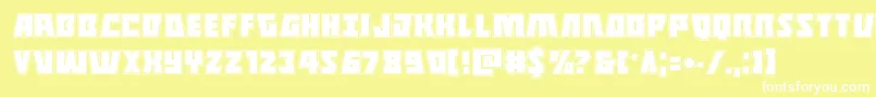 Halfshellheroacad Font – White Fonts on Yellow Background