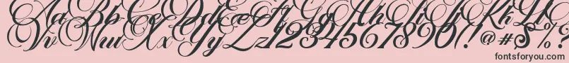 Marchell Font – Black Fonts on Pink Background