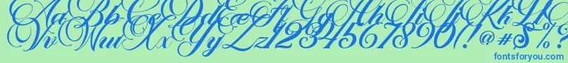 Marchell Font – Blue Fonts on Green Background