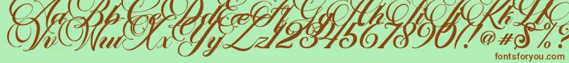 Marchell Font – Brown Fonts on Green Background