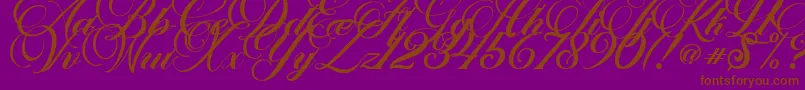 Marchell Font – Brown Fonts on Purple Background
