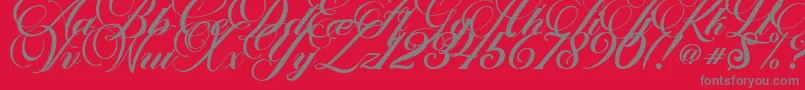 Marchell Font – Gray Fonts on Red Background