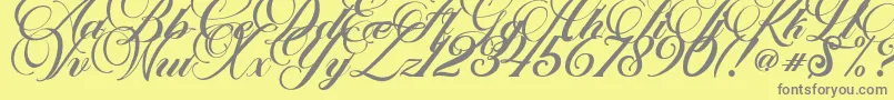Marchell Font – Gray Fonts on Yellow Background