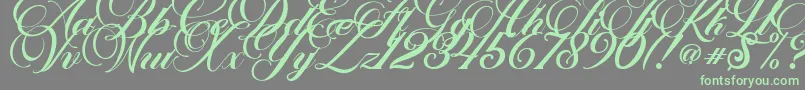 Marchell Font – Green Fonts on Gray Background