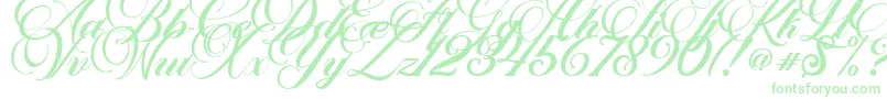 Marchell Font – Green Fonts on White Background