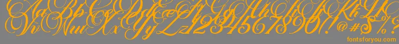 Marchell Font – Orange Fonts on Gray Background