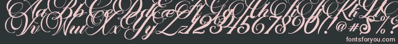 Marchell Font – Pink Fonts on Black Background