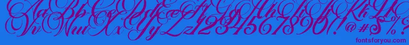 Marchell Font – Purple Fonts on Blue Background