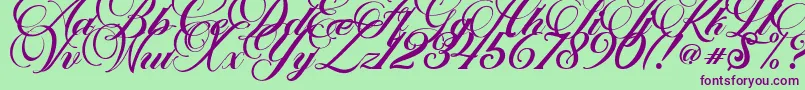 Marchell Font – Purple Fonts on Green Background