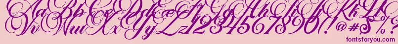 Marchell Font – Purple Fonts on Pink Background