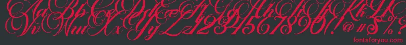 Marchell Font – Red Fonts on Black Background