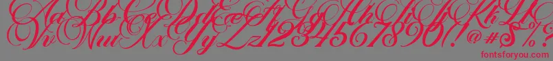 Marchell Font – Red Fonts on Gray Background
