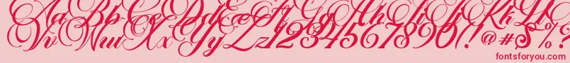 Marchell Font – Red Fonts on Pink Background