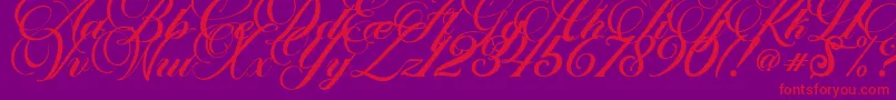 Marchell Font – Red Fonts on Purple Background