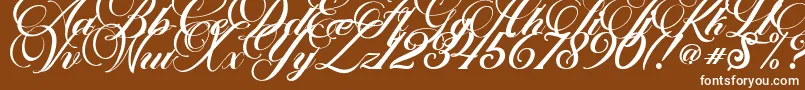 Marchell Font – White Fonts on Brown Background