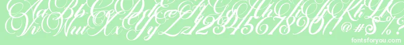 フォントMarchell – 緑の背景に白い文字