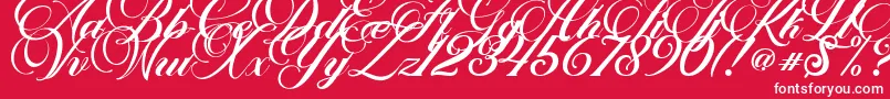 Marchell Font – White Fonts on Red Background