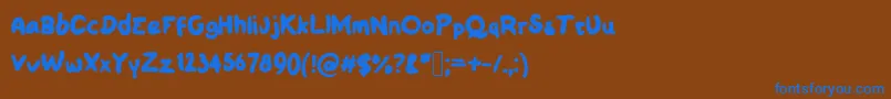 Шрифт Sile – синие шрифты на коричневом фоне