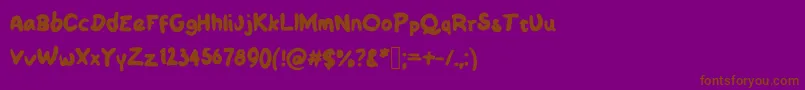 Шрифт Sile – коричневые шрифты на фиолетовом фоне