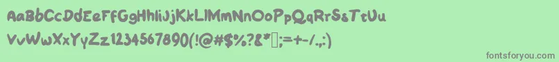 フォントSile – 緑の背景に灰色の文字