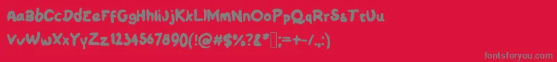 Sile-fontti – harmaat kirjasimet punaisella taustalla