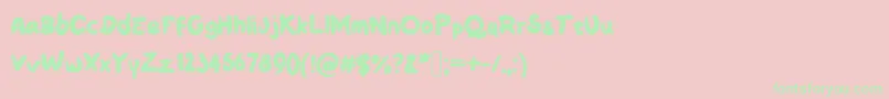 フォントSile – ピンクの背景に緑の文字