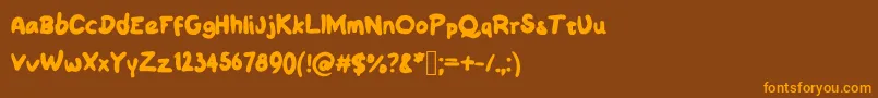 Sile Font – Orange Fonts on Brown Background