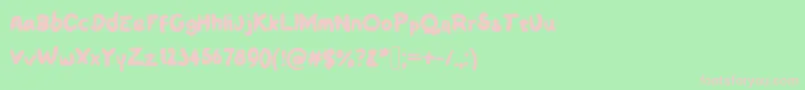 Sile Font – Pink Fonts on Green Background