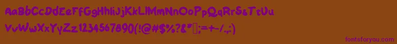 Шрифт Sile – фиолетовые шрифты на коричневом фоне