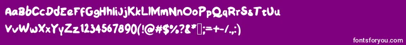 Шрифт Sile – белые шрифты на фиолетовом фоне