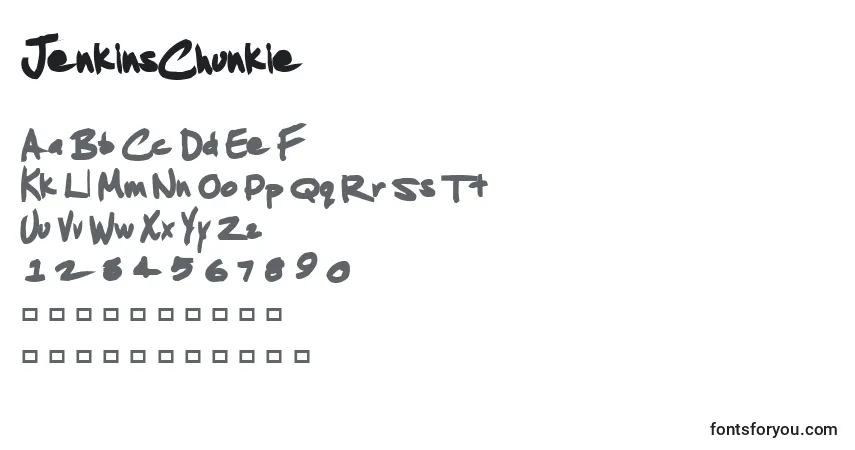 Шрифт JenkinsChunkie – алфавит, цифры, специальные символы