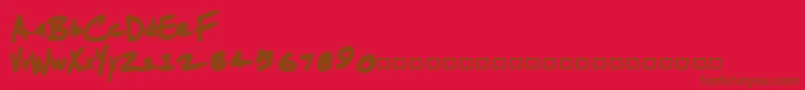 JenkinsChunkie Font – Brown Fonts on Red Background