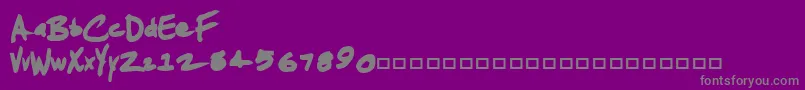 Weitere Informationen zur JenkinsChunkie-Schriftart JenkinsChunkie-Schriftart – Graue Schriften auf violettem Hintergrund