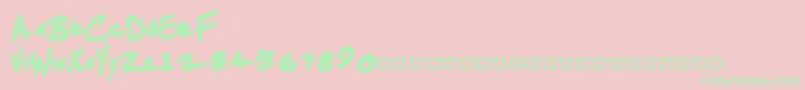 JenkinsChunkie Font – Green Fonts on Pink Background