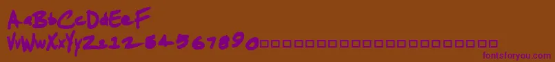 JenkinsChunkie Font – Purple Fonts on Brown Background