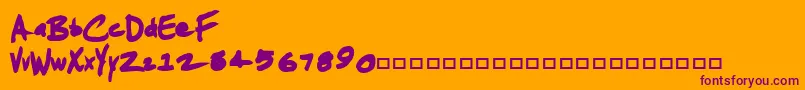 JenkinsChunkie Font – Purple Fonts on Orange Background