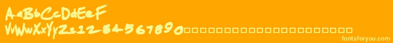 JenkinsChunkie Font – Yellow Fonts on Orange Background