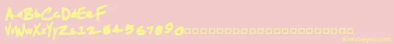 JenkinsChunkie Font – Yellow Fonts on Pink Background