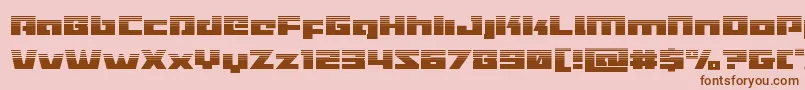 Turbochargehalf Font – Brown Fonts on Pink Background