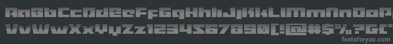Turbochargehalf Font – Gray Fonts on Black Background