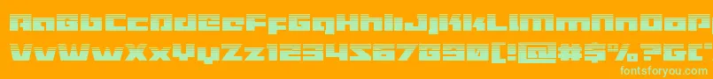 Turbochargehalf Font – Green Fonts on Orange Background
