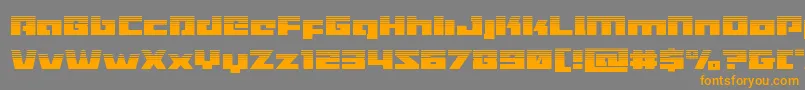 Turbochargehalf Font – Orange Fonts on Gray Background