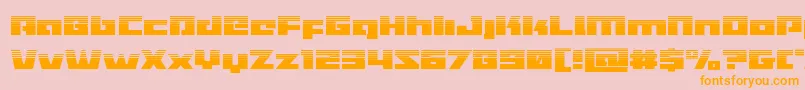 Turbochargehalf Font – Orange Fonts on Pink Background